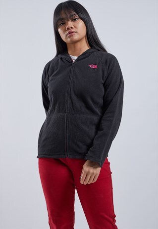 VINTAGE THE NORTH FACE ZIP-UP FLEECE HOODIE