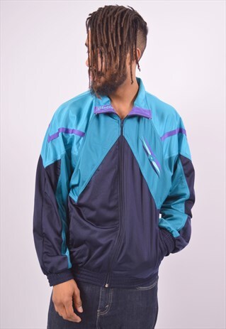 VINTAGE LOTTO TRACKSUIT TOP JACKET NAVY BLUE