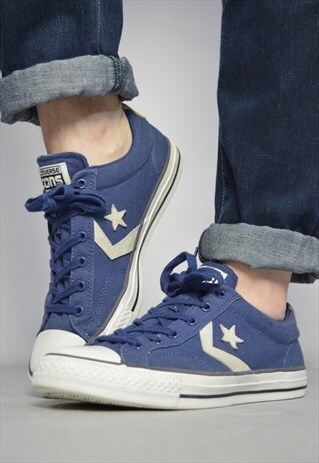 VINTAGE 90S CONVERSE NAVY OX SHOES GRUNGE RETRO FESTIVAL