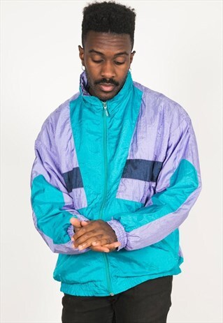 VINTAGE 80S USA PUMA SHELL SPORT JACKET / S0153