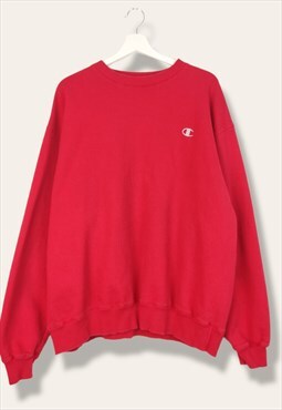 Vintage Champion Sweatshirt Y2K Bassic in Red XL