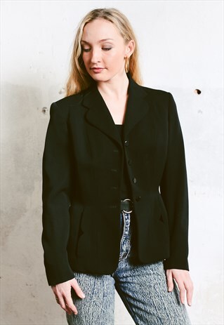 VINTAGE 40S BLACK BLAZER JACKET