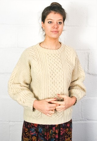 VINTAGE WOOL CHUNKY KNIT JUMPER
