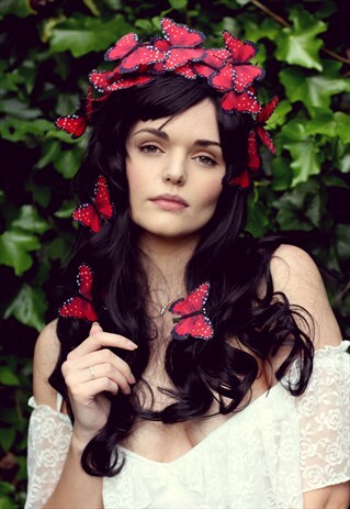 RED BUTTERFLY HEADPIECE