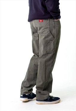 Green 90s Dickies Cargo Skater Trousers Pants Jeans