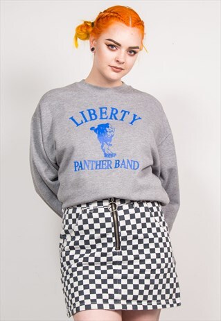 90'S VINTAGE GREY COLLEGE SPORTS SWEATSHIRT JUMPER