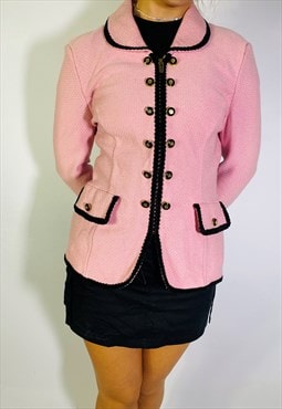 Vintage Size S Y2K Blazer Jacket In Pink