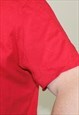 VINTAGE 90S NIKE TICK EMBROIDERED SWOOSH T-SHIRT IN RED