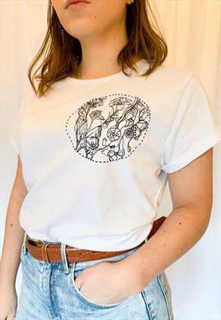 RECYCLED EMBROIDERED WILLOW T-SHIRT