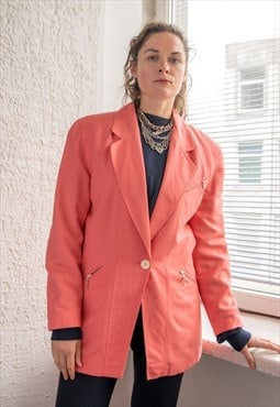 Vintage 80's Pink Long Fit Jacket