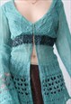 VINTAGE WHIMSY GOTH OPEN FRONT MOHAIR CARDIGAN