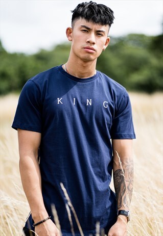 TENNYSON GOLD T-SHIRT - INK BLUE