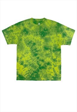 Green Tie Dye Cotton T shirt Tee Y2k Unisex