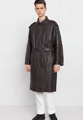VINTAGE BROWN WESTBURY LEATHER COAT