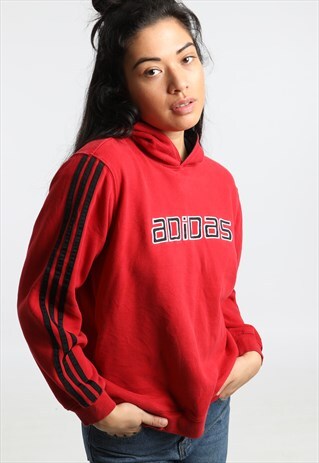 90S ADIDAS EMBROIDERED SPELL OUT HOODIE