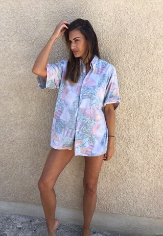 PATTERNED OVERSIZED RETRO VINTAGE UNISEX FESTIVAL SHIRT