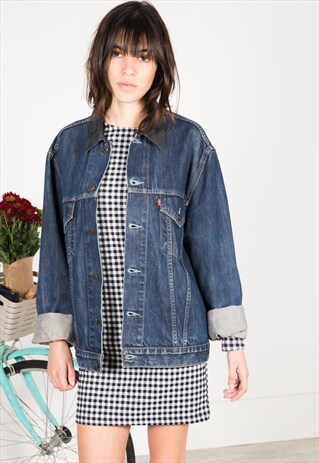 REWORK VINTAGE 80'S LEVI'S CONTRAST COLLAR TRUCKER / S0065