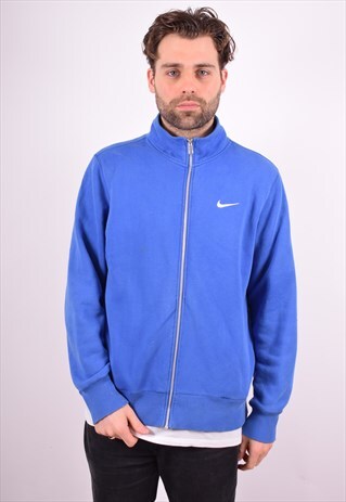 NIKE MENS VINTAGE TRACKSUIT TOP JACKET LARGE BLUE 90'S
