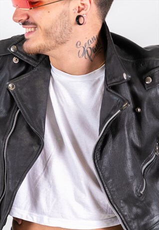 VINTAGE 80S LEATHER JACKET / S6944