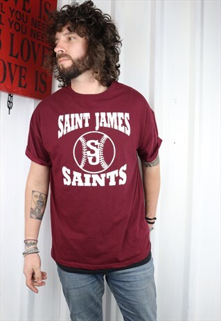 VINTAGE SAINTS PRINTED FESTIVAL 90'S T-SHIRT