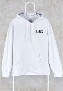 Levi's White Hoodie Pullover Men's Medium