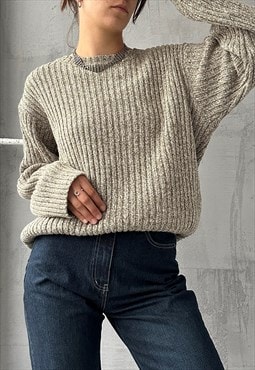 Vintage 90's 00's Unisex Classic Wool Chunky Ribbed Jumper