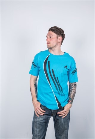 VINTAGE 1990S BLUE ADIDAS T-SHIRT