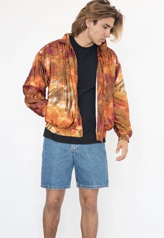 VINTAGE 80'S BRONZE SAFARI BOMBER JACKET