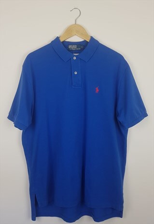 VINTAGE POLO RALPH LAUREN POLO SHIRT BLUE