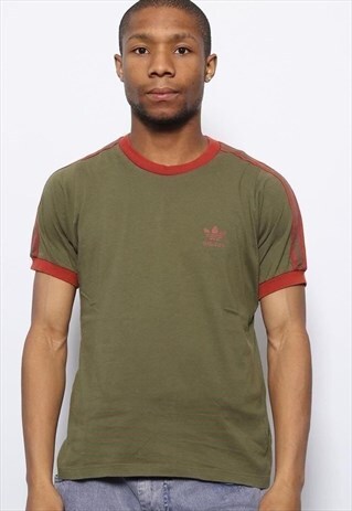 VINTAGE ADIDAS LOGO T-SHIRT GREEN
