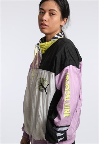 PUMA COLOUR BLOCK TROPICAL LINE TRACK JACKET