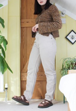 Vintage 90s highwaisted beige slim leg jeans