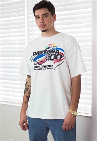 VINTAGE NASCAR T- SHIRT RACING LOGO 90S XL 8.2