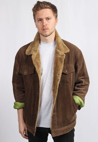 VINTAGE CORDUROY FLEECE LINED JACKET