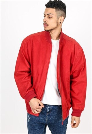VINTAGE SUEDE BOMBER JACKET J229