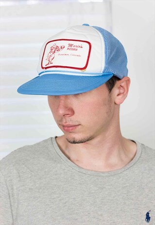VINTAGE PIZZA LOGO TRUCKER HAT CAP 90S X 2.7