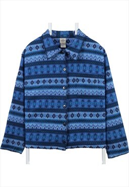 Vintage 90's Just My Size Fleece Jumper Button Up Aztec