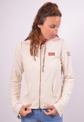 VINTAGE NAPAPIJRI HOODIE SWEATER BEIGE