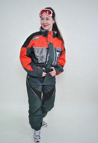 COLMAR SKI SUIT, ONE PIECE SNOWSUIT RETRO XL SKI OVERALL