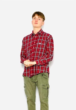 AUTHENTIC VINTAGE SHIRT LARGE NOVA CHECK SIZE L 66SK23