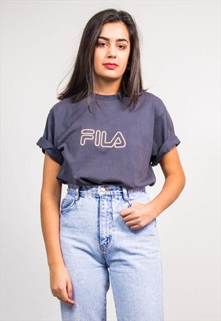 90'S VINTAGE GREY FILA T-SHIRT