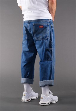 Dickies Carpenter Jeans in blue denim.