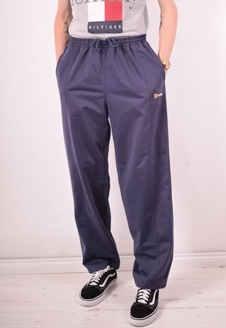 LOTTO MENS VINTAGE TRACKSUIT TROUSERS XL GREY 90S