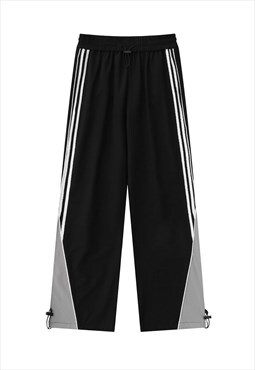 Parachute joggers utility pants beam sports trousers black 