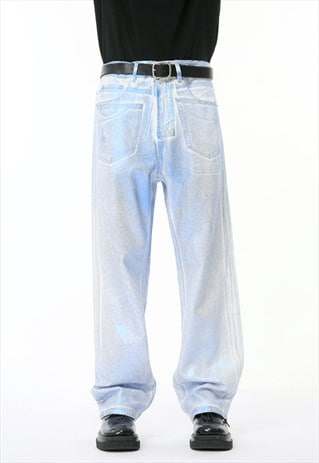 Men's Design shiny silver jeans SS24 Vol.3