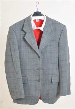 Vintage 00s grey checkered blazer jacket