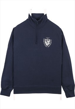 Vintage 90's Champion Sweatshirt College Quarter Zip Navy