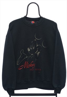 Vintage Disney Mickey Mouse Graphic Black Sweatshirt Womens