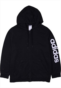 Vintage 90's Adidas Hoodie Full Zip Up Black XXLarge (2XL)