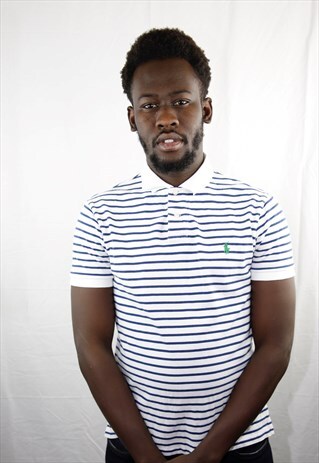 VINTAGE SPORT POLO RL STRIPED LOGO SHIRT